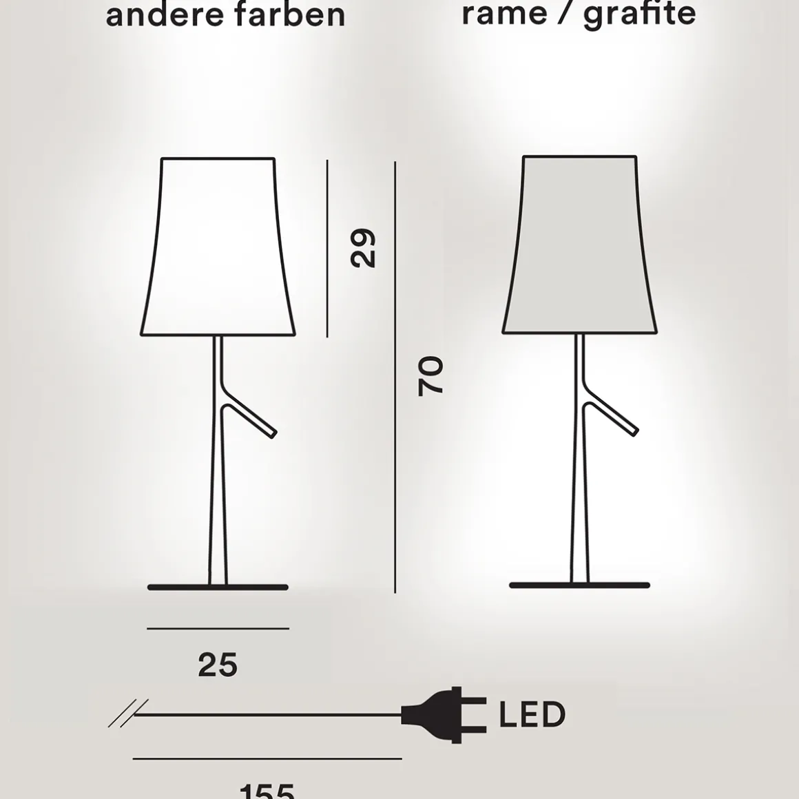 Foscarini Birdie Grande LED Tavolo, Rückläufer