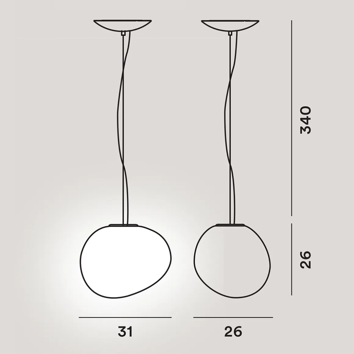 Foscarini Gregg Media Sospensione