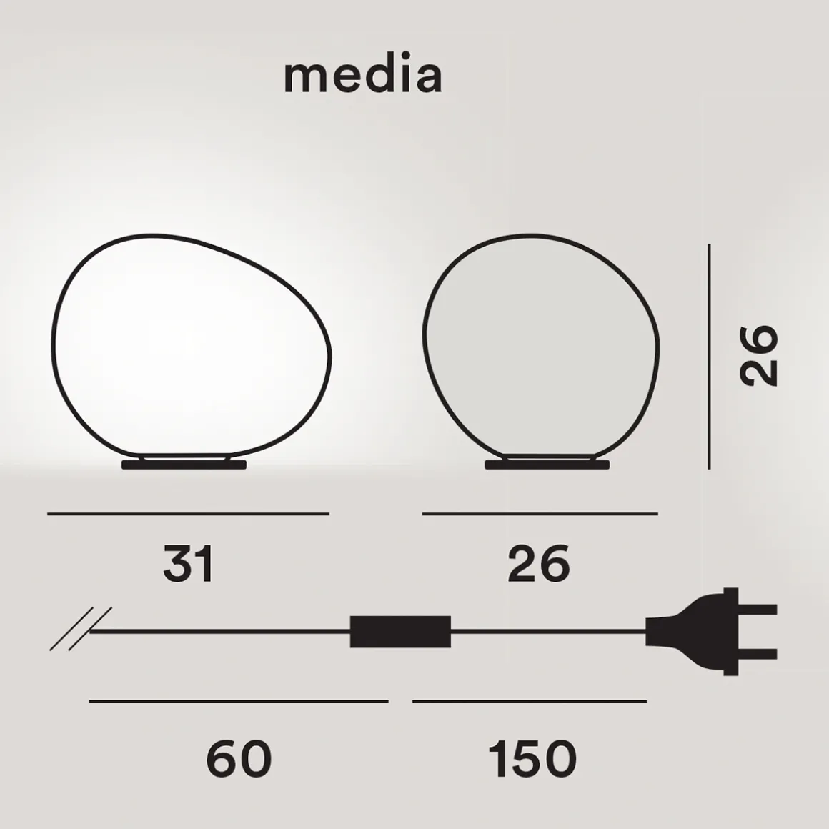 Foscarini Gregg Media Tavolo On/Off