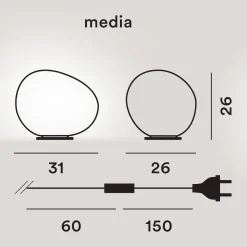 Foscarini Gregg Media Tavolo, mit Dimmer