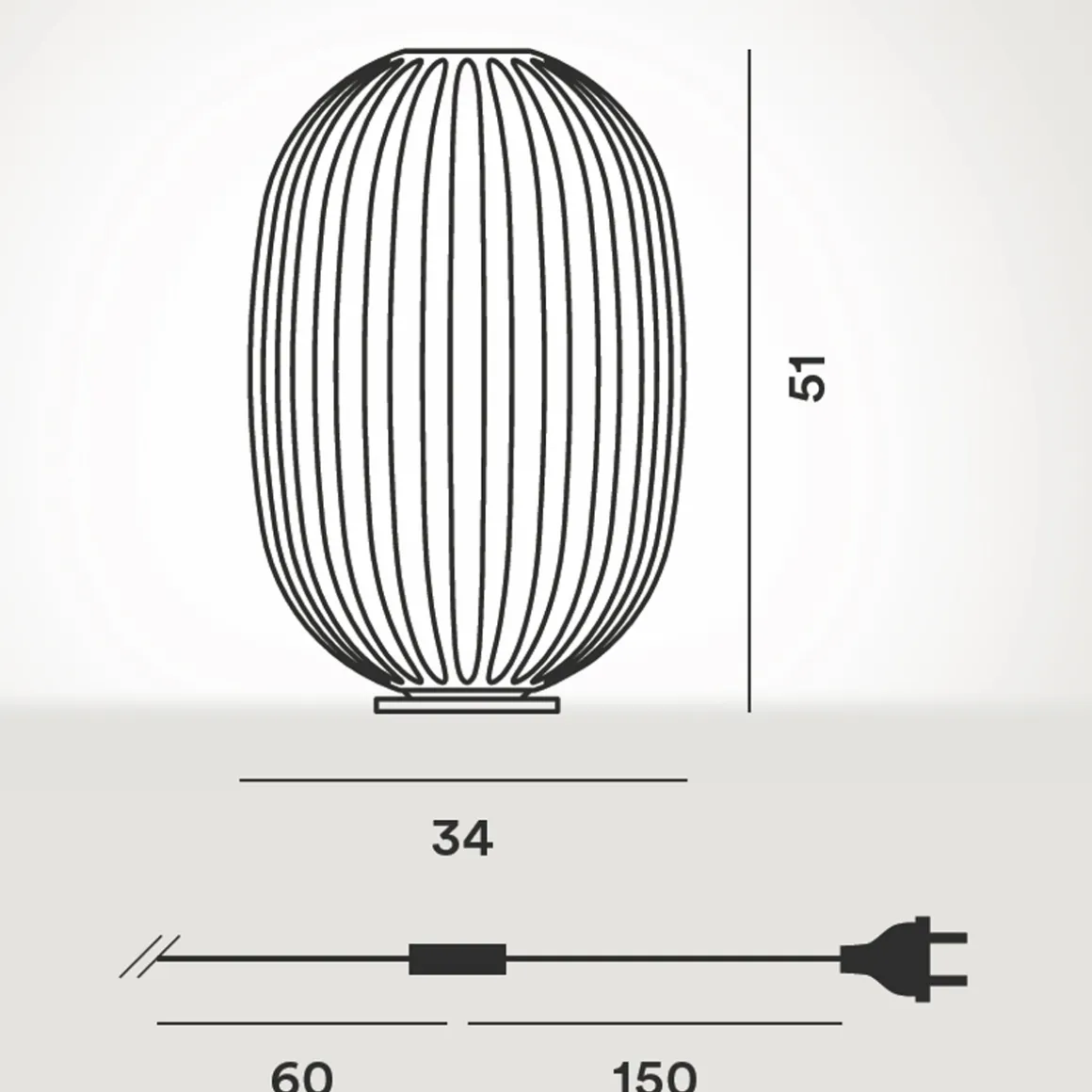 Foscarini Plass Media Tavolo