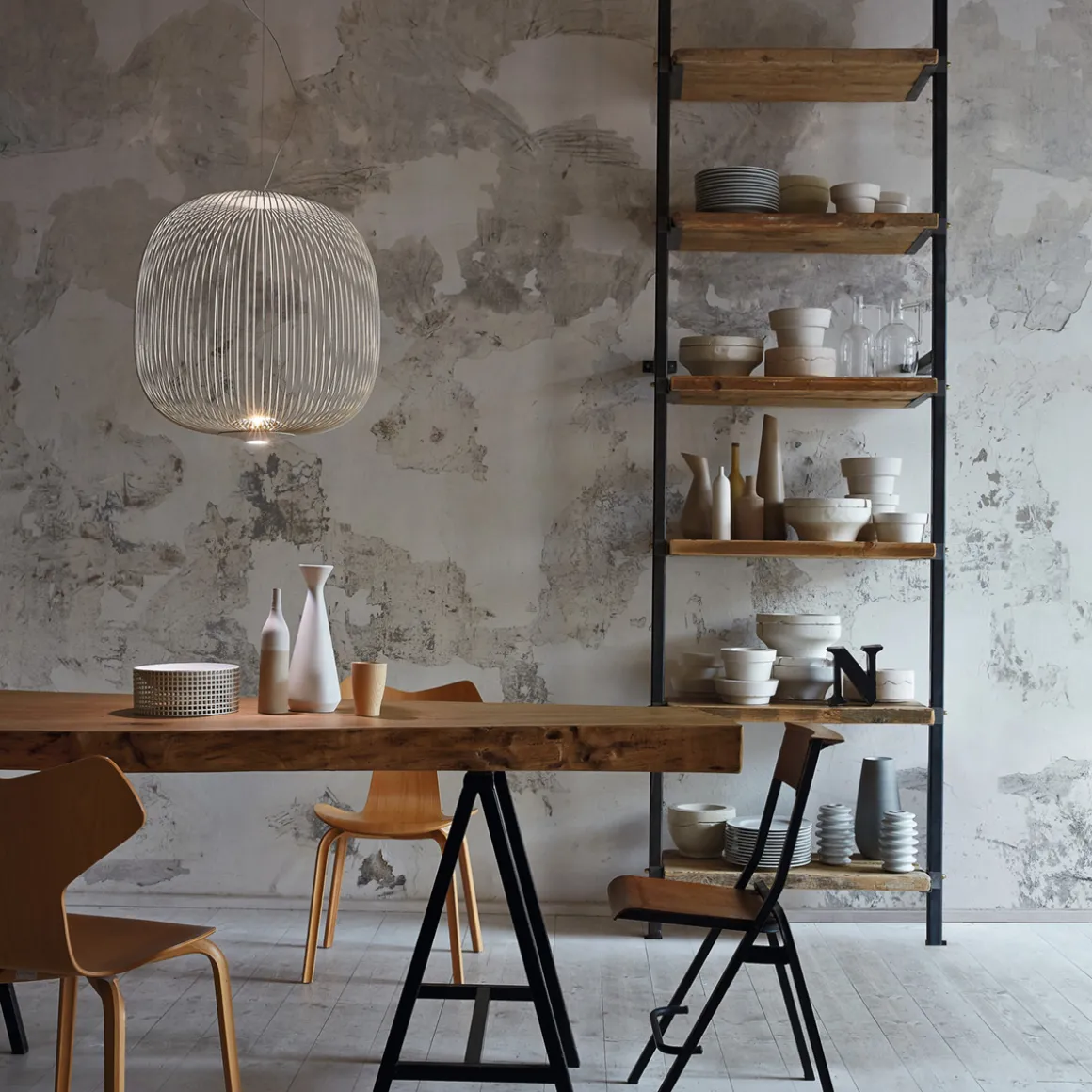 Foscarini Spokes 2 Midi LED Sospensione, dimmbar