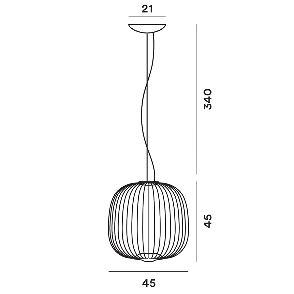 Foscarini Spokes 2 Midi LED Sospensione, dimmbar