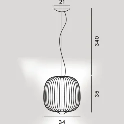 Foscarini Spokes 2 Piccola LED Sospensione, dimmbar