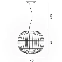 Foscarini Tartan LED Sospensione
