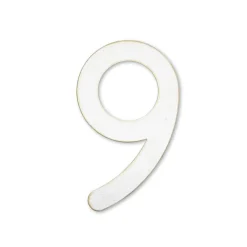 Heibi Max Hausnummer, weiß / Gold, Auslaufmodell