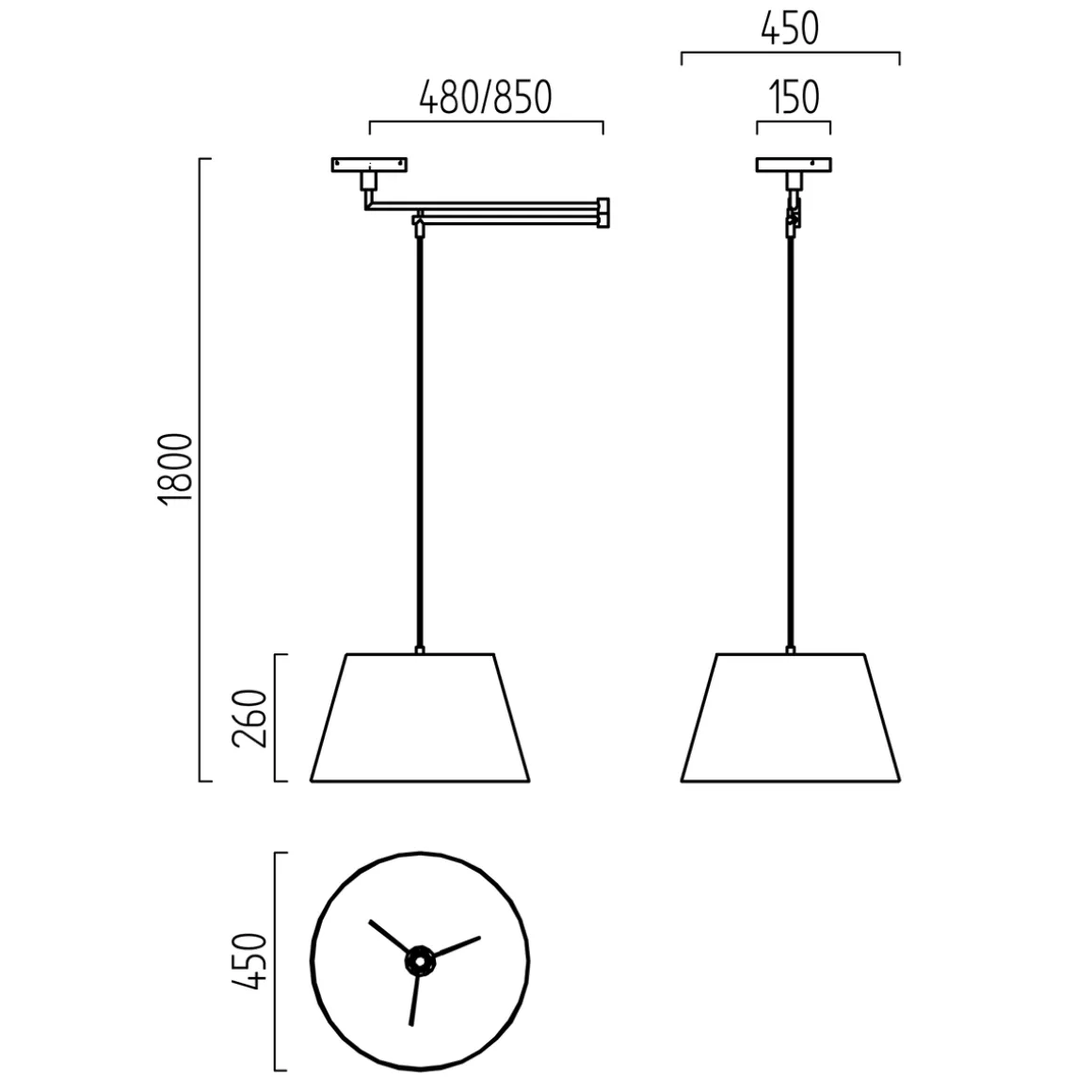 Helestra Certo Pendelleuchte, konisch