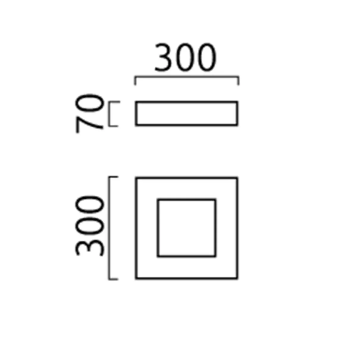Helestra Cosi LED Wand- / Deckenleuchte, 30 x 30 cm