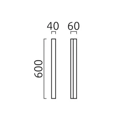 Helestra Lado LED Wand- / Spiegelleuchte, schwarz matt