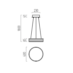 Helestra Liv LED Pendelleuchte, rund