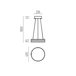 Helestra Liv LED Pendelleuchte, rund, mit Casambi-Modul
