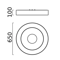 Helestra Lomo LED Deckenleuchte, Ø: 65 cm