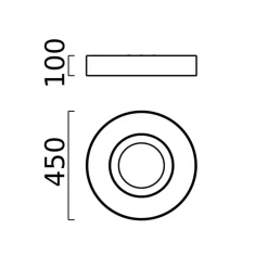 Helestra Lomo LED Deckenleuchte, Ø: 45 cm