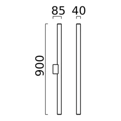 Helestra Loom LED Wand- / Spiegelleuchte, Chrom mit CCT