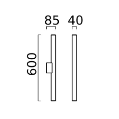 Helestra Loom LED Wand- / Spiegelleuchte, schwarz matt mit CCT