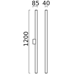 Helestra Loom LED Wand- / Spiegelleuchte, schwarz matt mit CCT