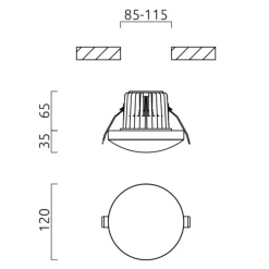 Helestra Lug LED Deckeneinbaustrahler mit Casambi-Modul