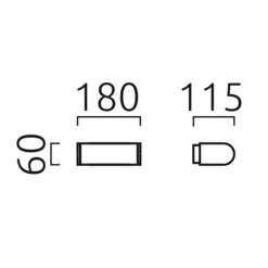 Helestra Luz 44 LED Außenwandleuchte