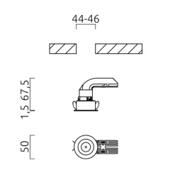 Helestra Pic LED Deckeneinbaustrahler, rund, weiß
