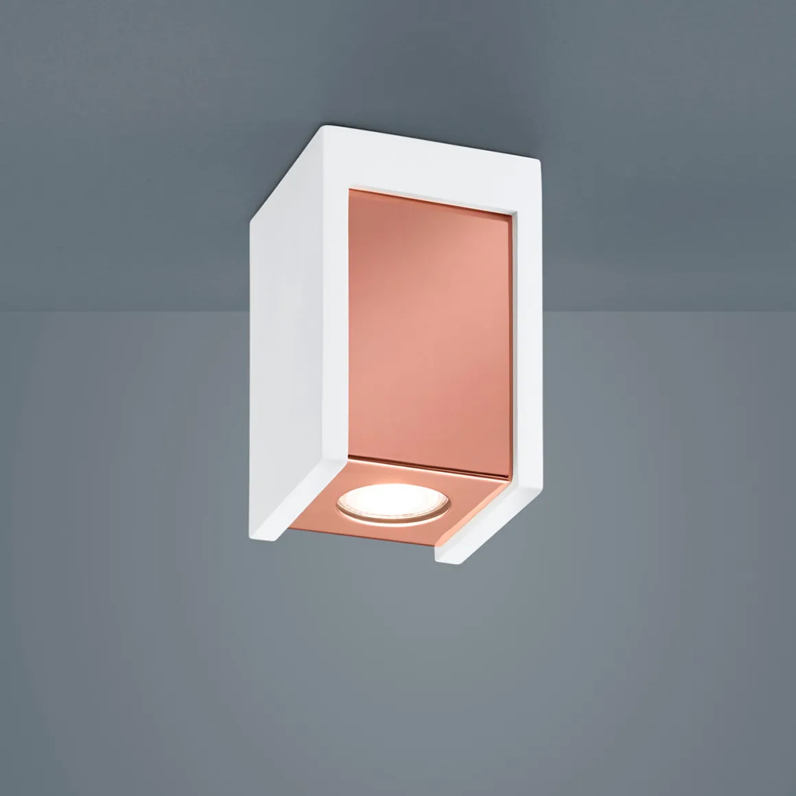 Helestra Pont Deckenleuchte aus Gips, 10 x 10 cm, Auslaufmodell