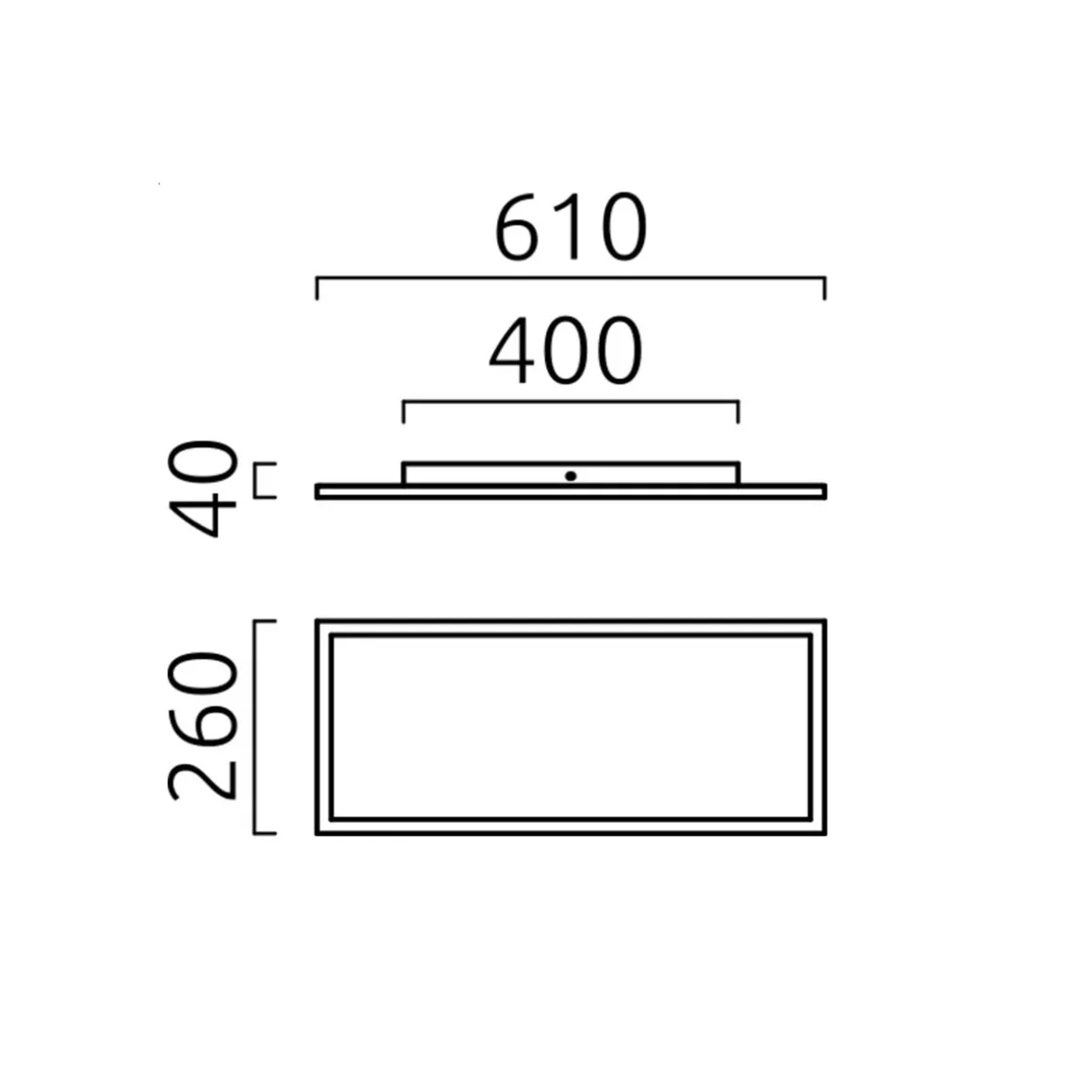 Helestra Rack LED Deckenleuchte, 61 x 26 cm