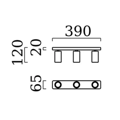 Helestra Riwa LED Deckenleuchte, 3-flg.