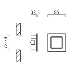 Helestra Sent LED Wandeinbauleuchte