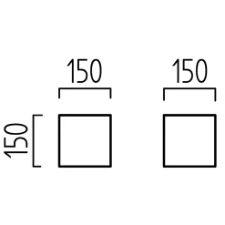 Helestra Siri 44 - L LED Außenwandleuchte