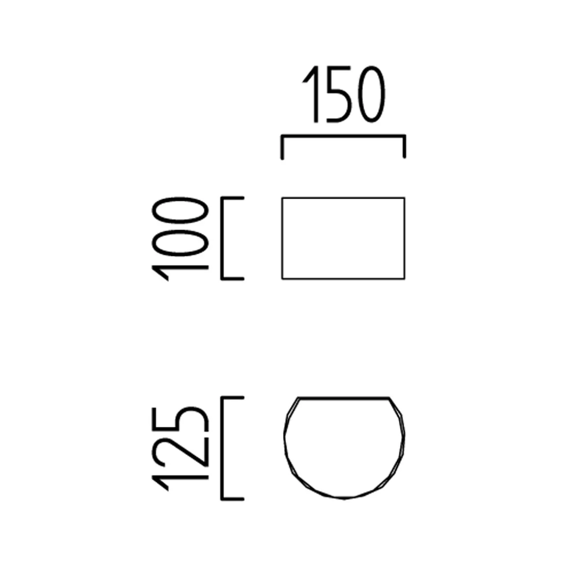 Helestra Siri 44 - R LED Außenwandleuchte