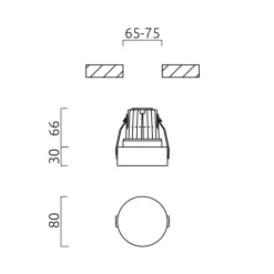 Helestra Ska LED Deckeneinbauleuchte