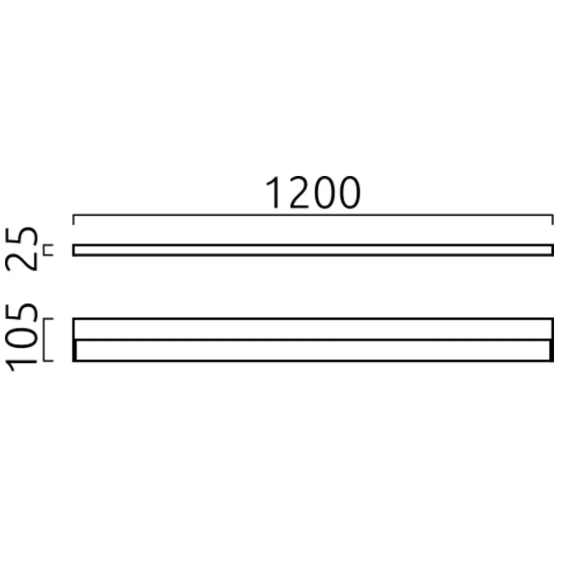 Helestra Slate LED Wand- / Spiegelleuchte, Länge: 120 cm