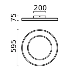 Helestra Sona LED Deckenleuchte, Ø: 59,5 cm