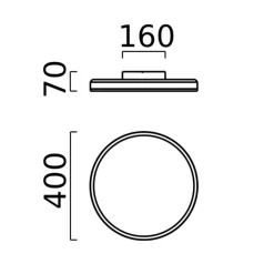 Helestra Sona LED Deckenleuchte, Ø: 40 cm