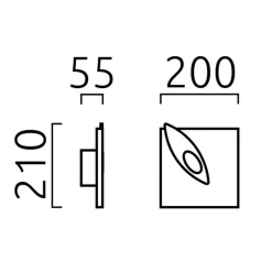 Helestra Tail LED Wandleuchte