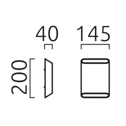 Helestra Toco 44 LED Außenwandleuchte