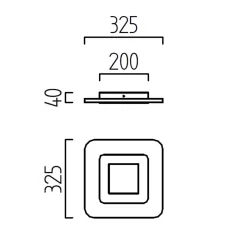 Helestra Wes LED Wand- / Deckenleuchte, quadratisch