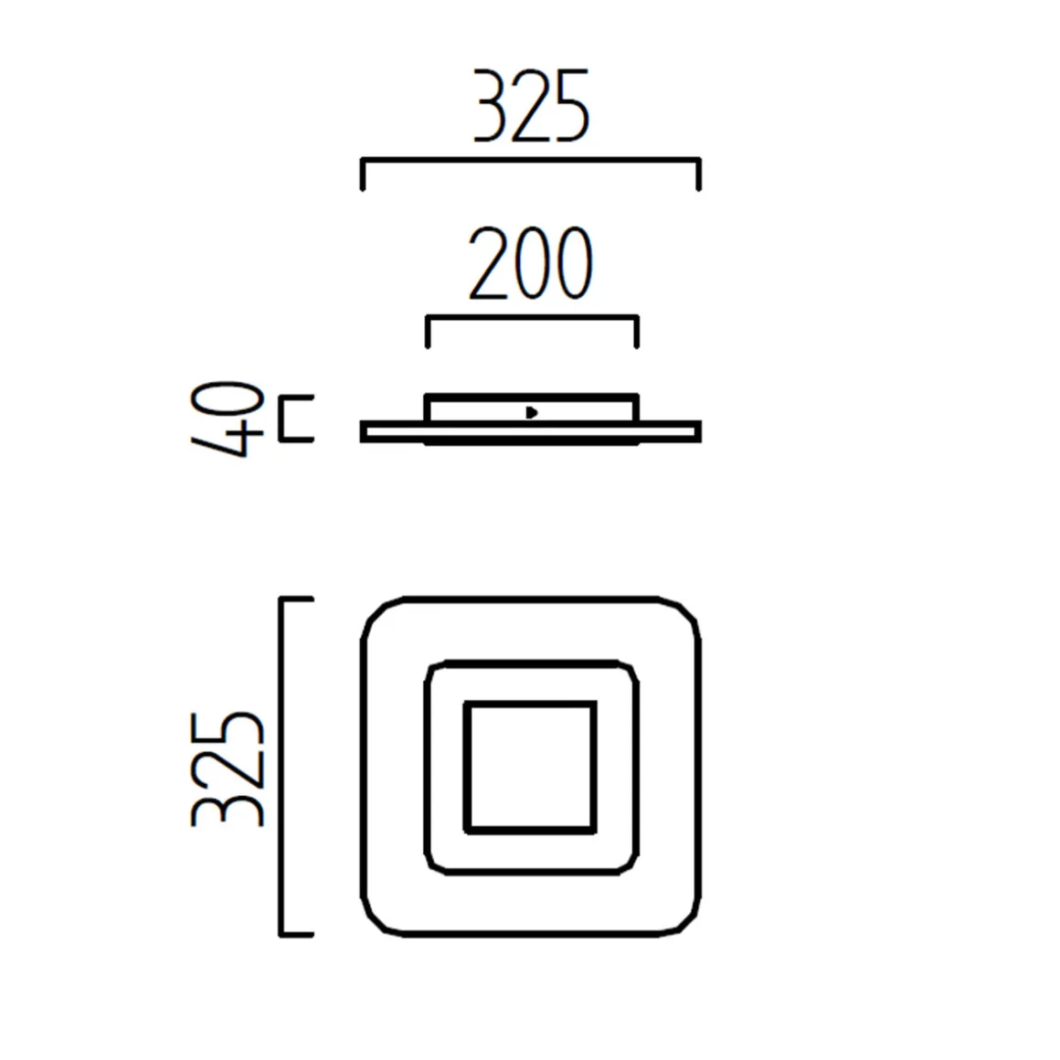 Helestra Wes LED Wand- / Deckenleuchte, quadratisch