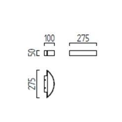 Helestra Yona LED Wandleuchte, Länge: 27,5 cm