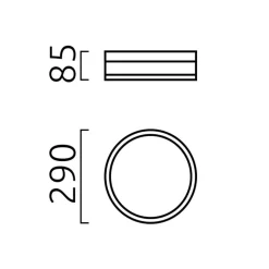 Helestra Zelo LED Deckenleuchte, rund