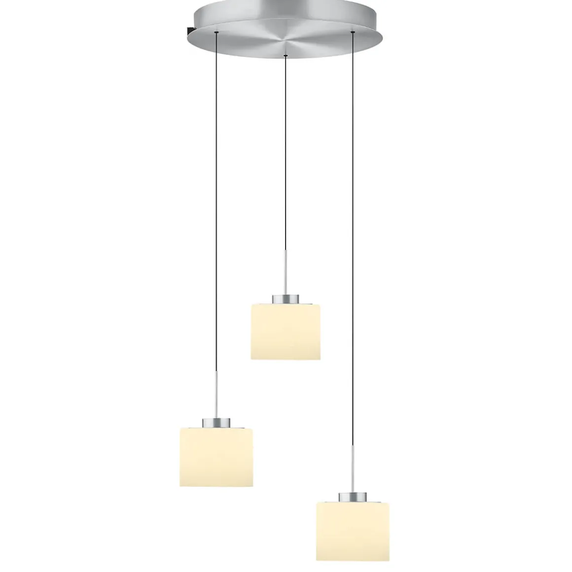 HELL Abby LED Pendelleuchte, 3-flg., mit Rondell