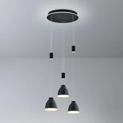 HELL Leni LED Pendelleuchte, 3-flg., mit Rondell