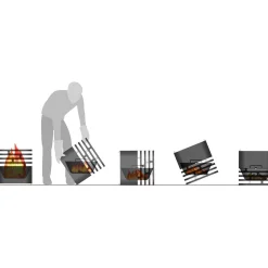 Höfats Cube Feuerkorb, Grill & Hocker