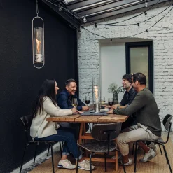 Höfats Spin 1200 Tischfeuer & Windlicht, inkl. Bioethanol Flüssig-Brennstoff