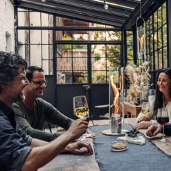 Höfats Spin 1200 Tischfeuer & Windlicht, inkl. Bioethanol Flüssig-Brennstoff