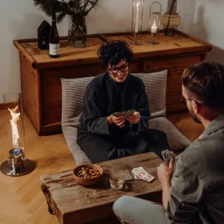 Höfats Spin 1200 Tischfeuer & Windlicht, inkl. Bioethanol Flüssig-Brennstoff