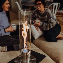 Höfats Spin 1200 Tischfeuer & Windlicht, inkl. Bioethanol Flüssig-Brennstoff