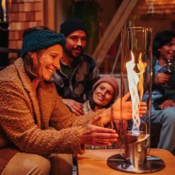 Höfats Spin 1200 Tischfeuer & Windlicht, inkl. Bioethanol Flüssig-Brennstoff