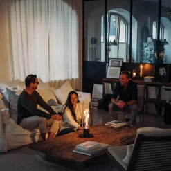 Höfats Spin 1200 Tischfeuer & Windlicht, inkl. Bioethanol Flüssig-Brennstoff