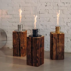 Höfats Spin 1200 Tischfeuer & Windlicht, inkl. Bioethanol Flüssig-Brennstoff