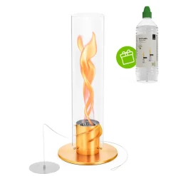 Höfats Spin 1200 Tischfeuer & Windlicht, inkl. Bioethanol Flüssig-Brennstoff